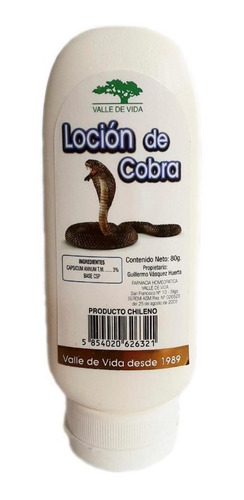 Locion De Cobra 80 Gramos 