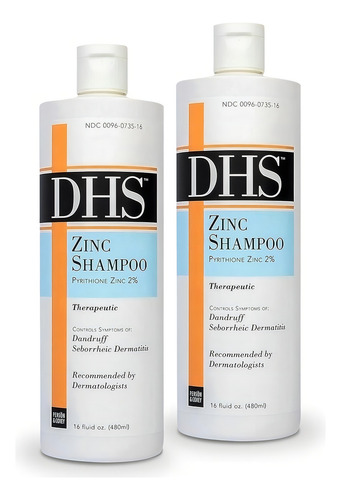 Shampoo Dhs Zinc Shampoo Pyrithione Zinc 2% En Botella De 4