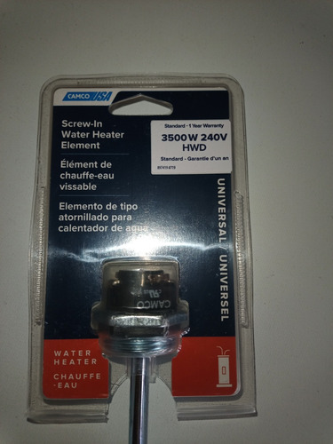 Resistencia Sumergible De 3.500 Watts, 240 Voltios, 1  Npt