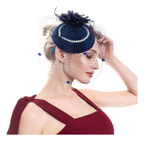 Fascinador De Pelo Gorro Para Mujer, Estilo Vintage, Modelo