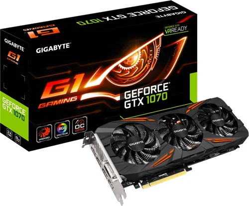 Placa Video Gigabyte Gtx 1070 G1 Gaming 8g Gddr5 (Usado)