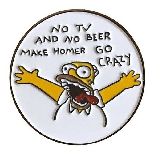 Pin Simpsons Sin Tele Y Sin Cerveza Homero Pierde La Cabeza