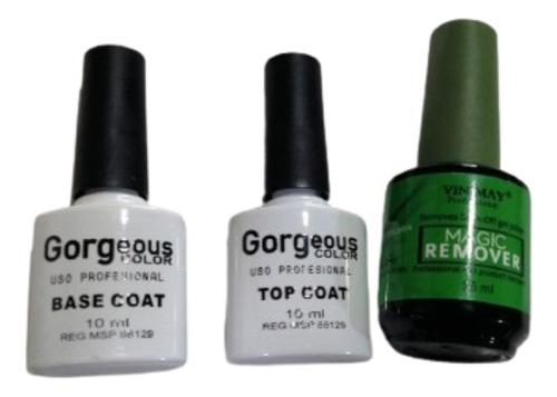 Kit De Base Coat Y Top Coat Ushas + Removedor