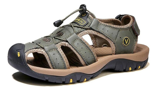 Cuero Genuino Para Zapatos Hombres, Sandalias Gran Tamaño A