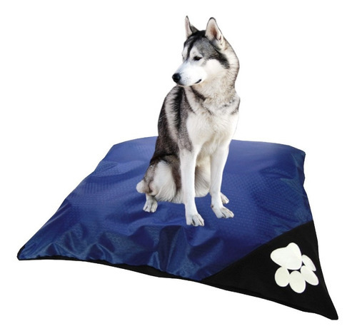 Cama Colchón Lavable Para Mascotas Gigante Color Azul