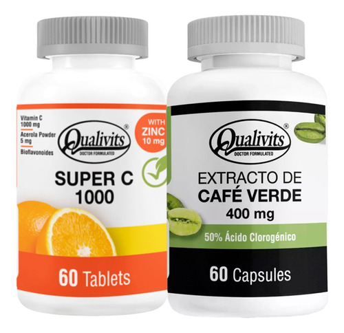 Super Vitamina C + Extracto De Café Verde - Qualivits Vegano