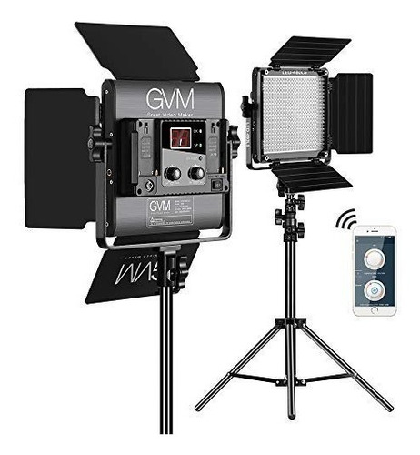 Luz Led Gvm 2 Pack Video Lighting Kits Bi-color En Stock
