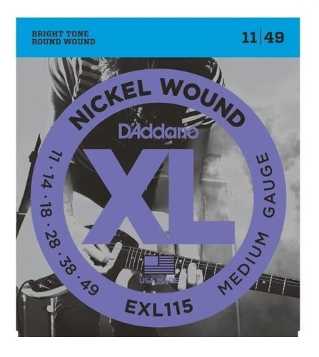 Imagem 1 de 1 de Promoção Encordoamento Guitarra Daddario Exl115-b 011-049