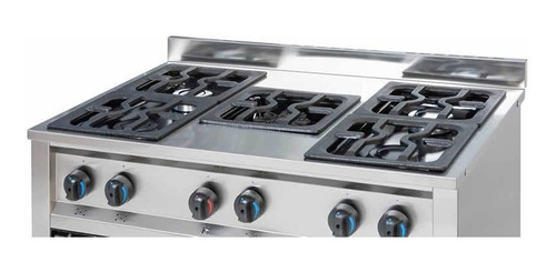 Cocina Industrial Gastroequip 5h Inoxidable Piso Refractario