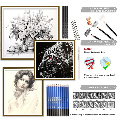 Kalour Sketching Coloring Art Set - Kit De Dibujo De 38 Piez