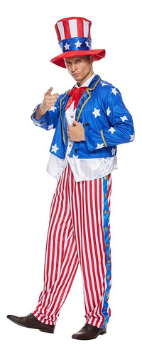 Reneecho Uncle Sam Costume Set Traje De Hombre Adulto 4 De J