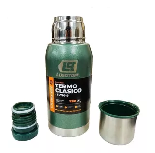 Termo Acero Inoxidable Lusqtoff 750 Ml Frio Calor 20hs Verde