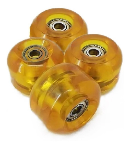 Ruedas Skate Repuesto 48 Mm Pack X4 Silicona Transparente