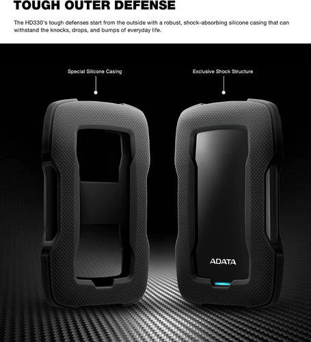 Imagen 2 de 10 de Disco Duro Externo 1tb Consola Pc Usb 3.2 Adata Hd330 Negro