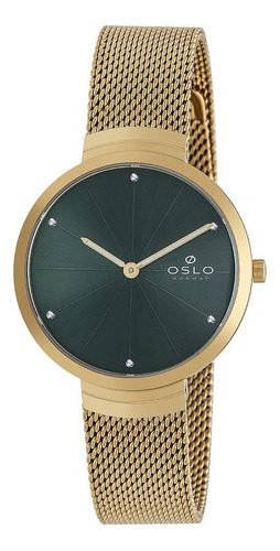 Relógio Oslo Feminino Ofgsss9t0021 E1kx Slim Dourado