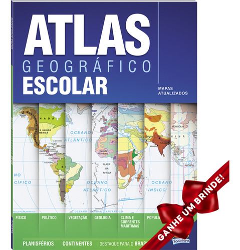Atlas Geográfico Escolar (68p) Todolivro Crianças Filhos