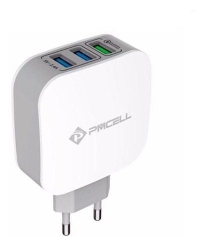 Pmcell Hc-44 Carregador Celular Turbo 3 Portas Usb Tipo-c 