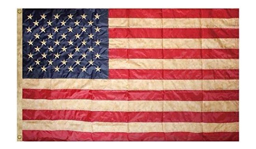 Bandera Eeuu Briarwood Lane Bandera Americana Teñida De Té