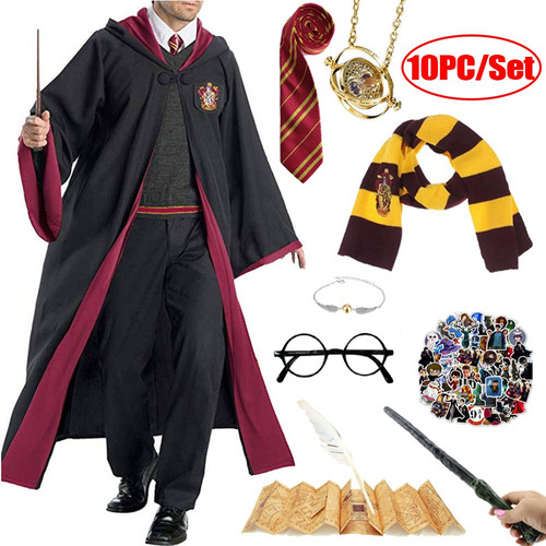 Disfraz De Harry Potter Para Cosplay, Conjunto De Capa De Ba