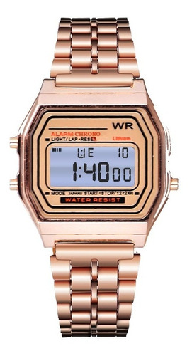 Reloj A168 Dorado  Digital Mini