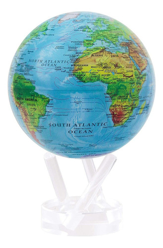 Globo Terráqueo Mova, Azul Con Relieve De 4,5 Pulgadas