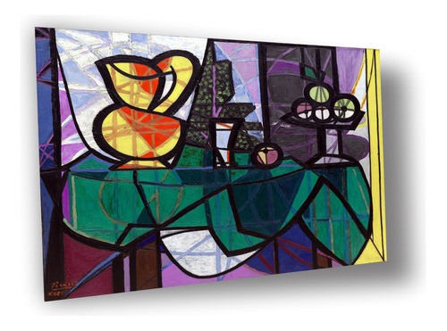 Lienzo Canvas Arte Cubismo Pablo Picasso Tazón Frutas 80x100