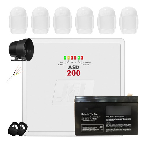 Kit Alarme Residencial Asd 200 Jfl Sensor Pet 20kg Idx 2001