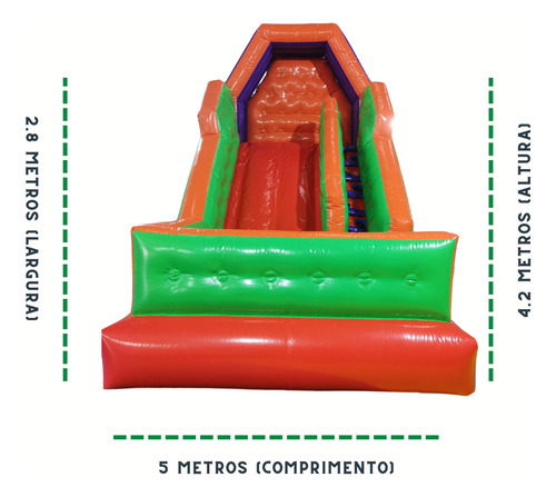 Tobogã Premium Brinquedo Inflável Com Motor Mf Brinquedos