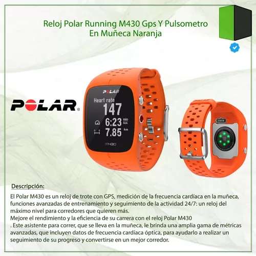 Reloj Polar M430 GPS Orange - Pulsómetros de Entrenamiento