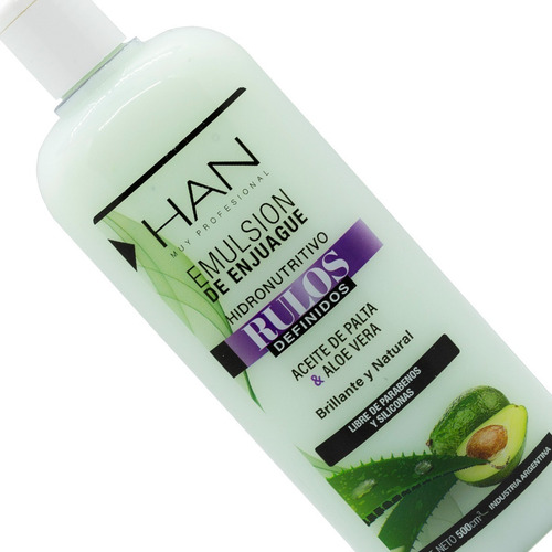 Imagen 4 de 5 de Acondicionador Han Curly Girl Hidronutritivo Rulos 500ml