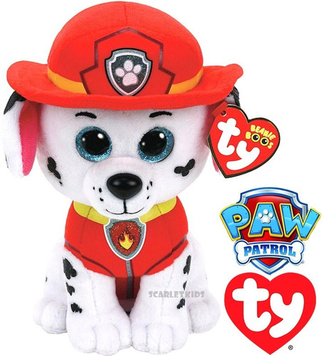 Imagen 3 de 7 de Paw Patrol Ty Combo Peluche Ty Original 14cm Scarlet Kids