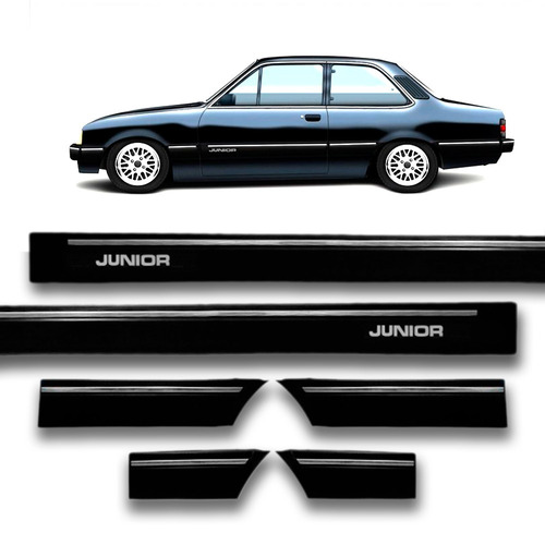 Kit Jogo Friso Lateral Chevette Junior 1987 88 A 1994 Preto