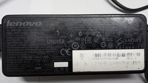 Cargador Portátil Lenovo Adlx65ndc3a 20v 3,25a 65w