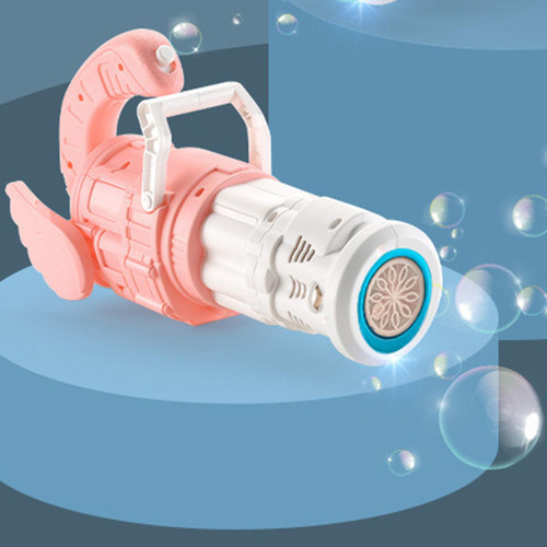 Niños Pequeños Cool Gatling Bubble Gun Maker Bubble Rosa