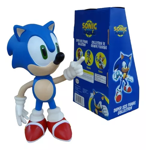 Boneco Sonic Vermelho Action Figure Knucles + Sonic Azul - R'B