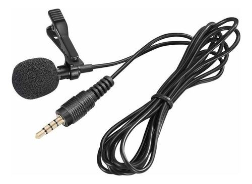 Microfono Solapa Celulares 3.5 Aux -  Lavalier Negro