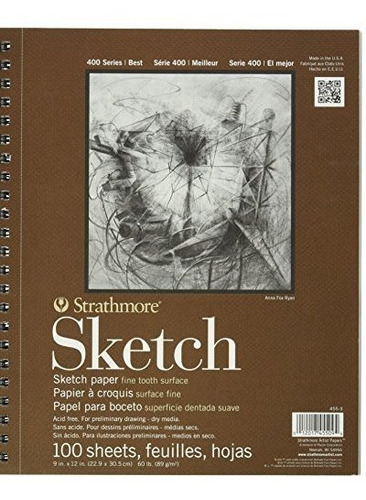 Strathmore Anst455-3x3 455-3 Papel De Dibujo Y Boceto, Blanc