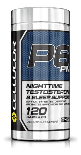 P6 Pm Cellucor Testosterona E Melhora Do Sono 120 Cápsulas Sabor Sem Sabor