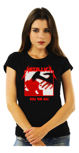 Polera Mujer Metallica Kill Em All Metal Impresión Directa