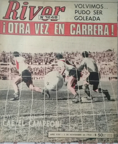 Revista River 1248 Nacional 1968 River 2 Estudiantes 1