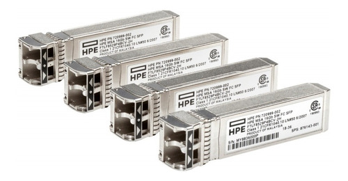 Módulo Transceptor Hpe Msa 16gb Sfp+ 16000mbit/s 850nm 4 Pzs