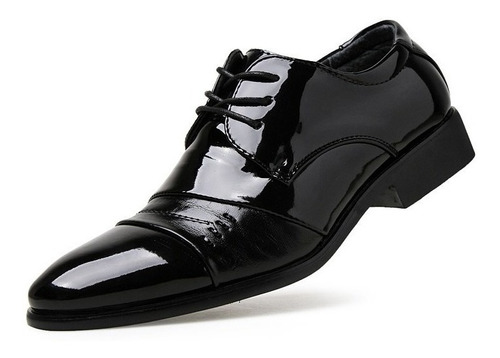 Imagen 1 de 5 de Zapatos De Cuero Zapatos De Vestir Caballero Hombre Cuadrado
