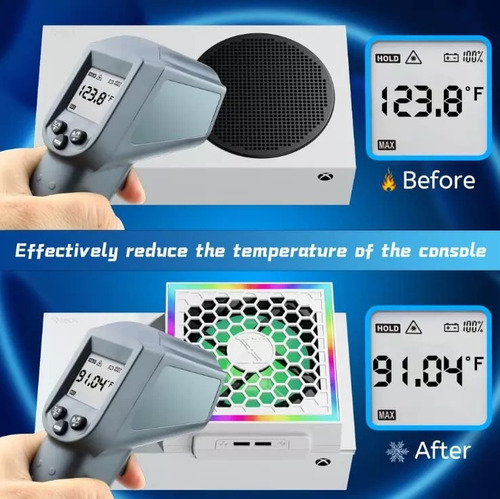 Y Ventilador De Refrigeración Lateral Led Para Xbox Serie S