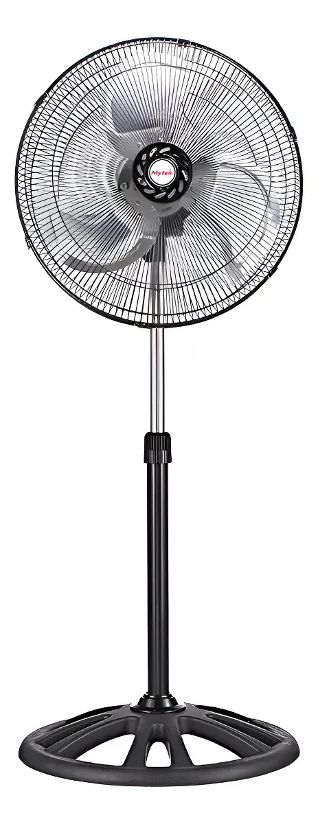 Ventilador De Pedestal Pie Mytek 3397 18 Pulgadas Metálico 4.57 M 60hz Negro Gris Metal 3