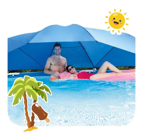 Sombrilla Ajustable Piscinas Redondas 3.66-5.49mt Intex