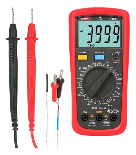 Tester Multímetro Digital Uni-t Ut39c+ Lcd Ncv Temperatura