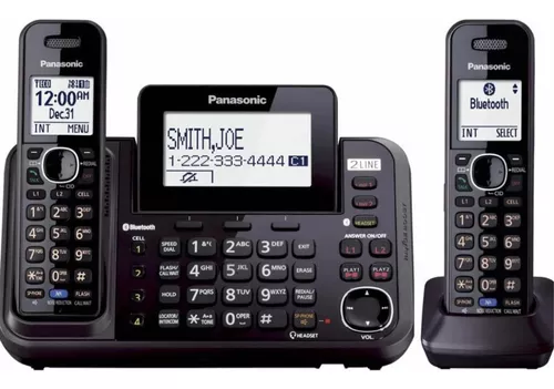 Teléfonos Inalámbricos Panasonic Kx-Tgb112meb Color Negro 2 Piezas