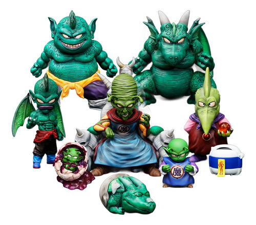 Set 9 Figuras Familia Del Mal Piccolo - Dragon Ball Hg - Aaa