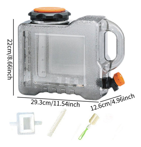 Dispensador De Bebidas De Contenedor De Agua, Con Grifo, 5l