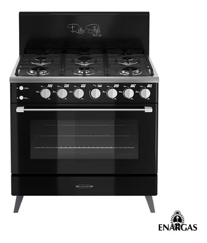 Horno A Gas Empotrable Luxor Gas Country 900 Negro Gourmet